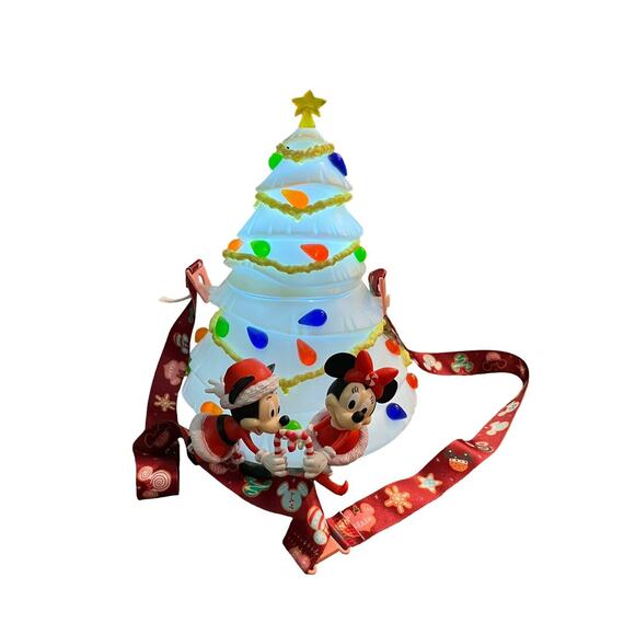 Disney Mickey Minnie Mouse CHRISTMAS TREE LIGHTS UP Holiday Popcorn Bucket 2020 main image 10